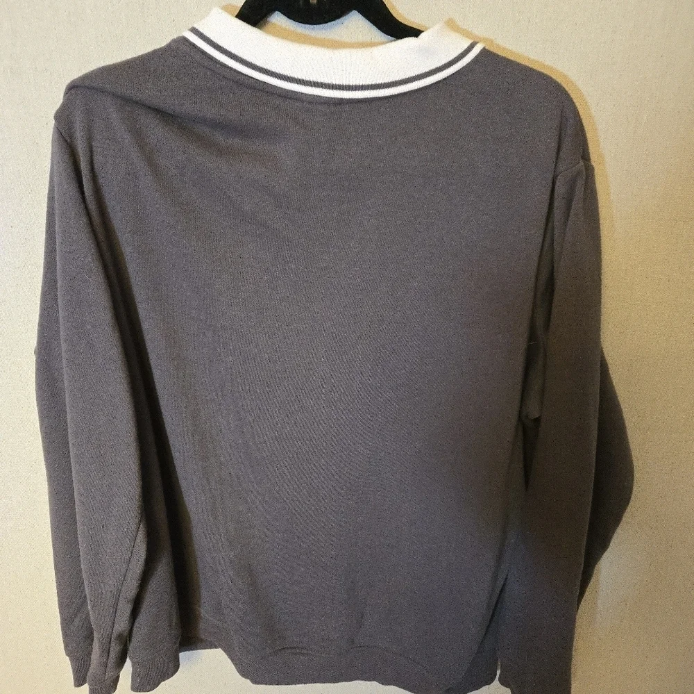 Adrian Delafield Gray and White Cardinal Print Sweatshirt